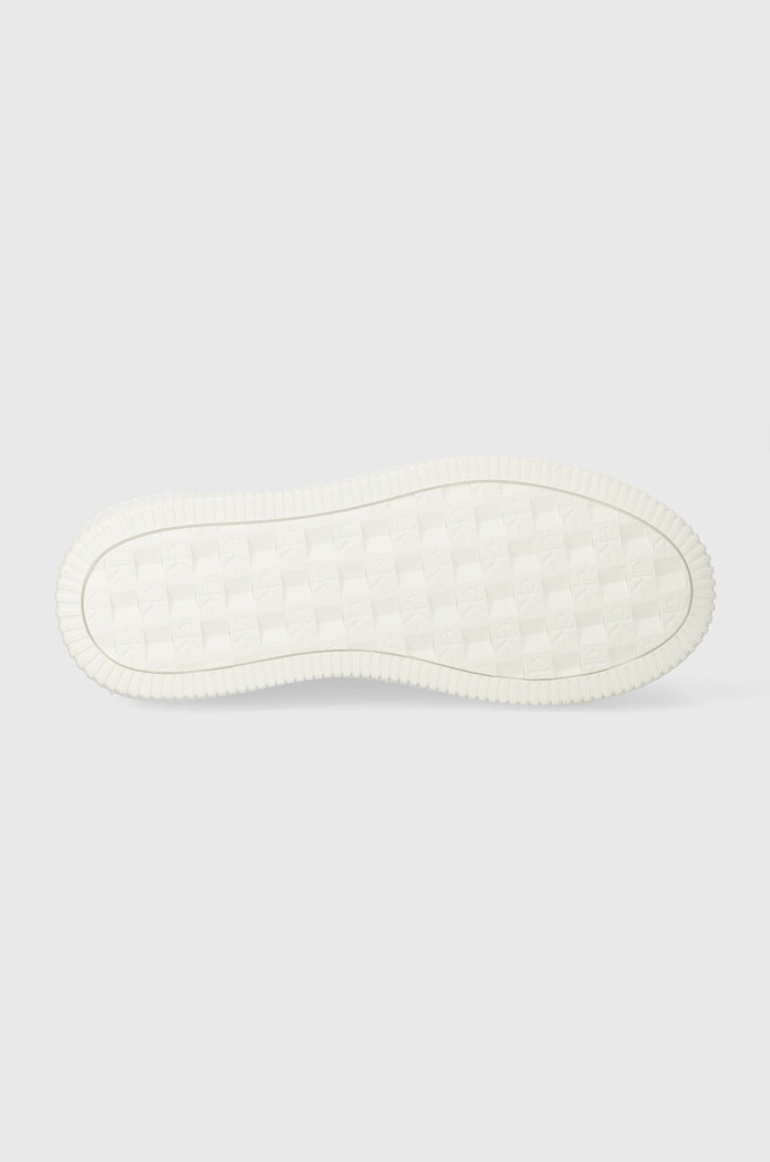 Kožne tenisice Calvin Klein Jeans YW0YW00823 CHUNKY CUPSOLE MONOLOGO W MONO LTH WN YW0YW00823 bijela