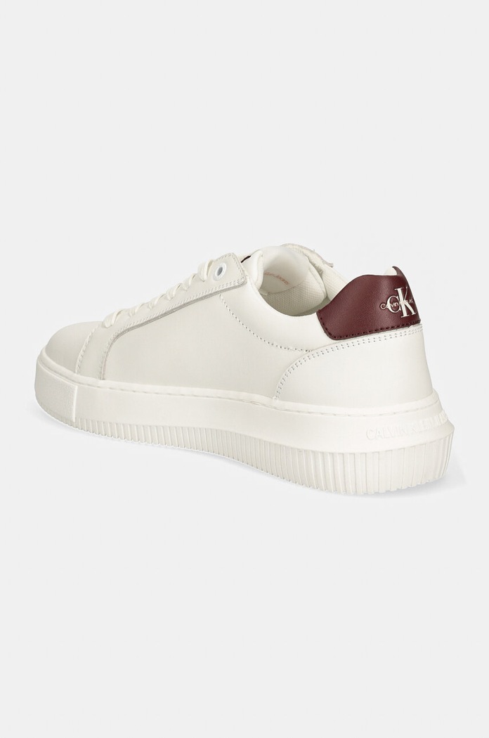 Obuwie Calvin Klein Jeans sneakersy skórzane YW0YW00823 CHUNKY CUPSOLE MONOLOGO W YW0YW00823 biały