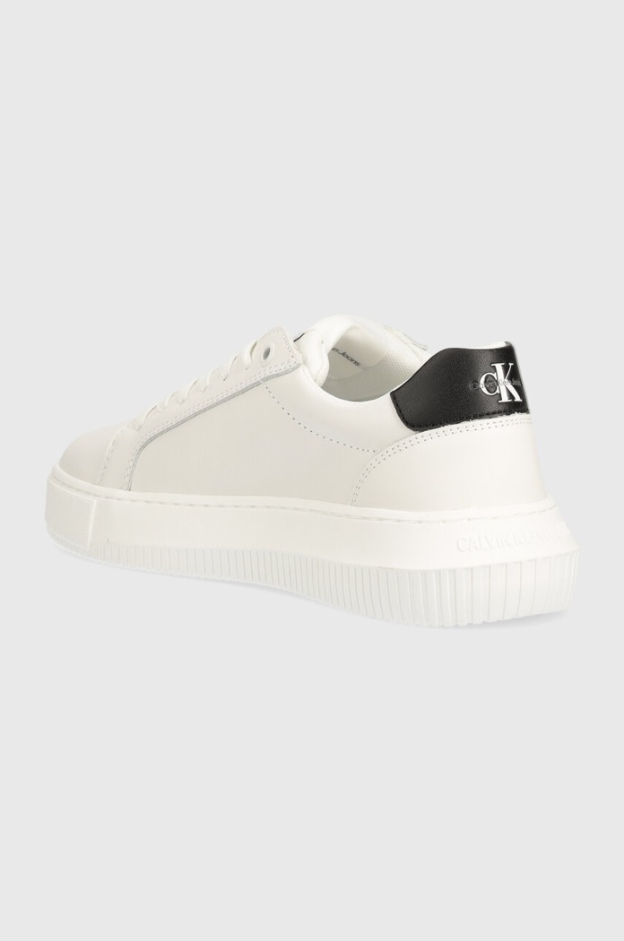 Boty Kožené tenisky Calvin Klein Jeans CHUNKY CUPSOLE MONO LTH WN YW0YW00823 bílá