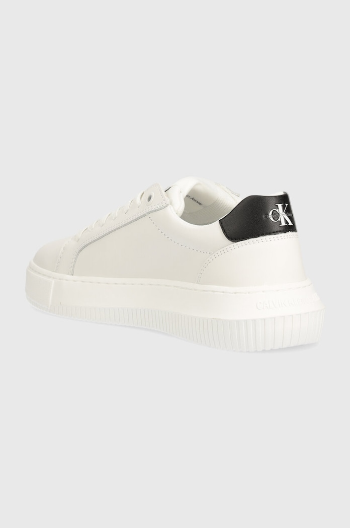 Boty Kožené tenisky Calvin Klein Jeans CHUNKY CUPSOLE MONO LTH WN YW0YW00823 bílá
