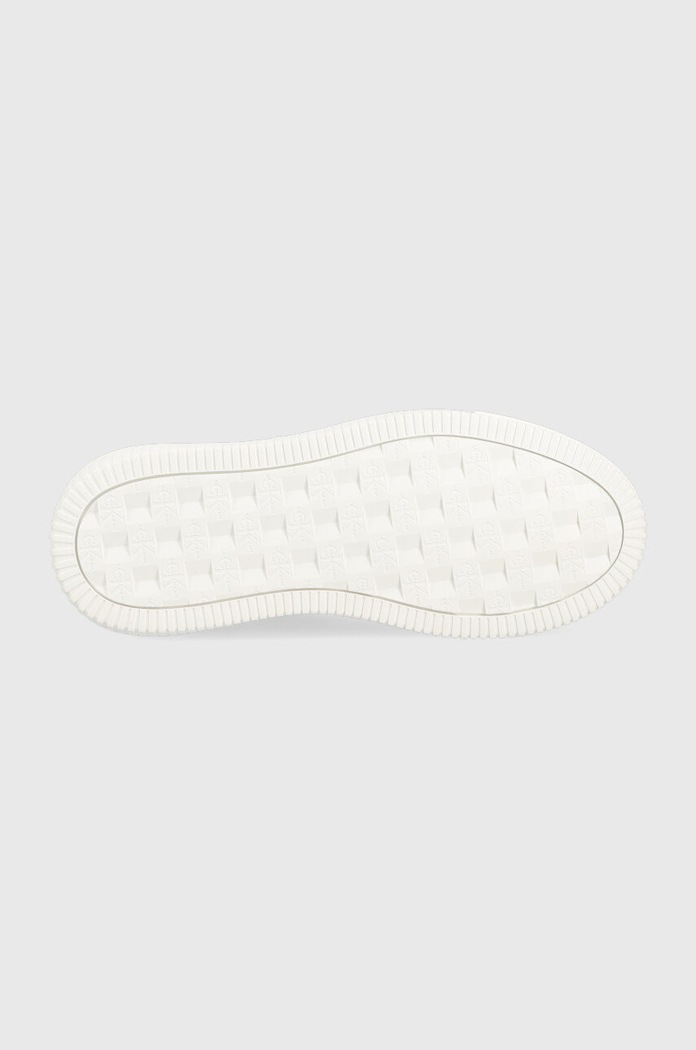 Sneakersy skórzane YW0YW00823 CHUNKY CUPSOLE MONOLOGO W Calvin Klein Jeans biały YW0YW00823