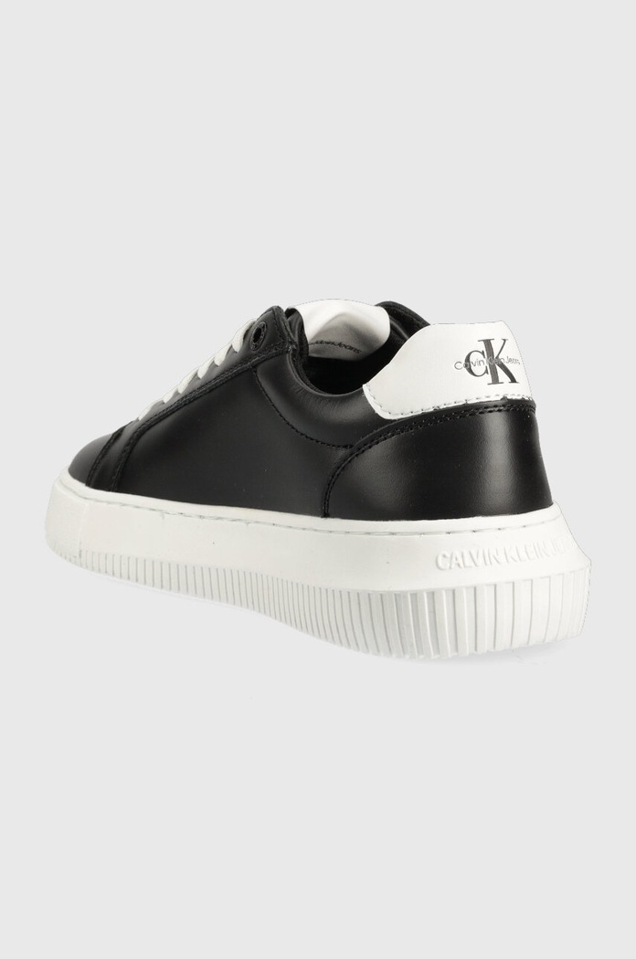 Παπούτσια Δερμάτινα sneakers Calvin Klein Jeans YW0YW00823 CHUNKY CUPSOLE MONOLOGO W CHUNKY CUPSOLE MONO LTH WN YW0YW00823 μαύρο