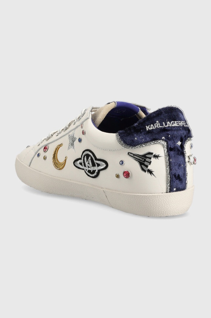 Obuwie Karl Lagerfeld sneakersy skórzane KL60118 SKOOL KL60118.011 biały