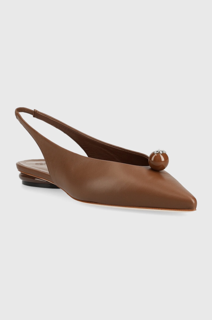 Usnjene balerinke Weekend Max Mara Ecuador 2355210134600 2355210134600.009 rjava SS23