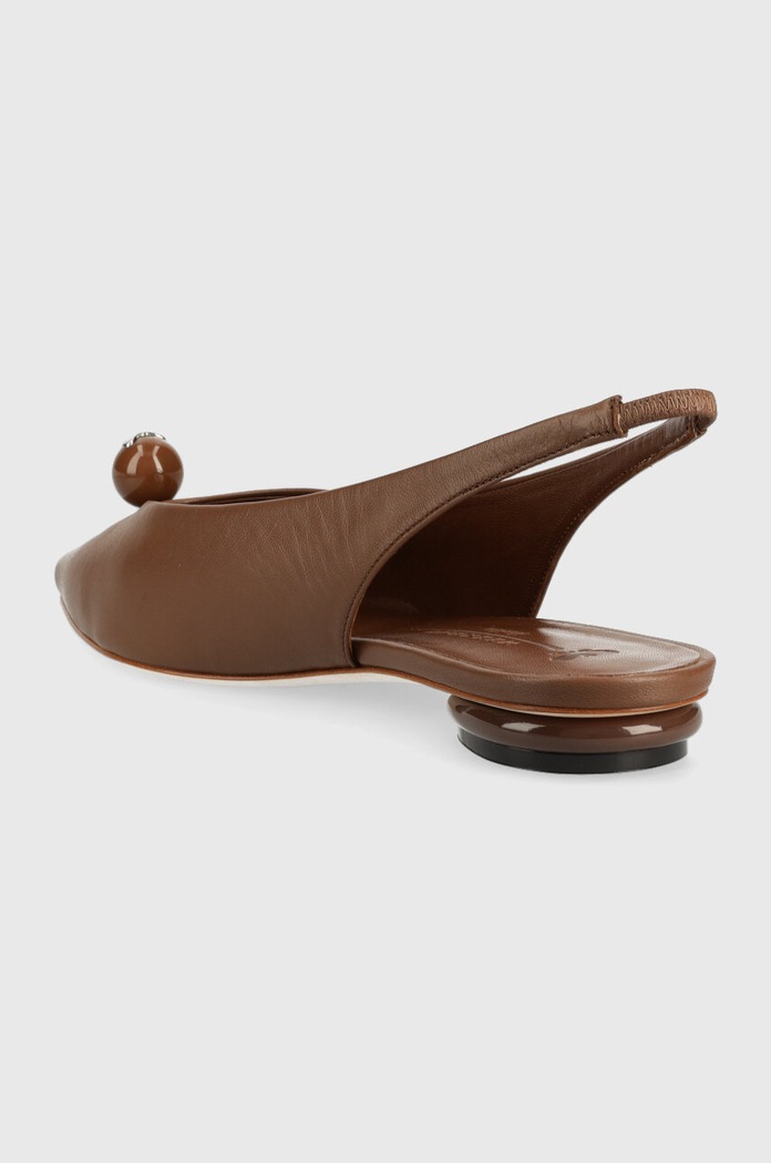 Obutev Usnjene balerinke Weekend Max Mara Ecuador 2355210134600 2355210134600.009 rjava