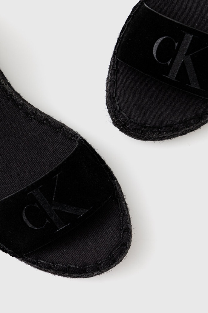 Cipők Calvin Klein Jeans szandál SPORTY WEDGE ROPE SU CON YW0YW00977 fekete