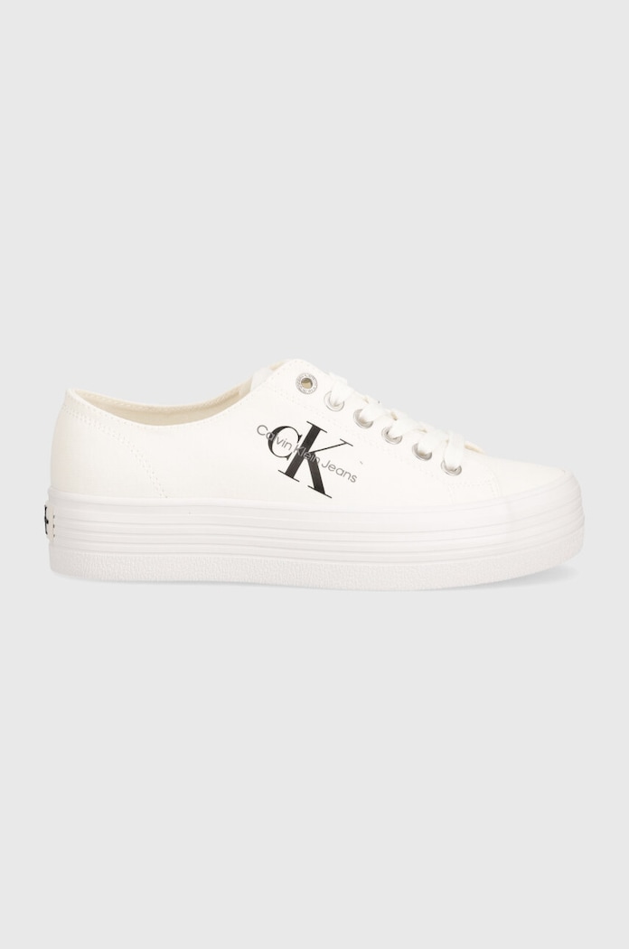 Tenisky Calvin Klein Jeans VULC FLATFORM ESSENTIAL MONO YW0YW01030 béžová SS24