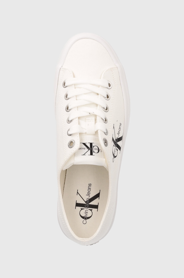 Tenisky Calvin Klein Jeans VULC FLATFORM ESSENTIAL MONO béžová YW0YW01030