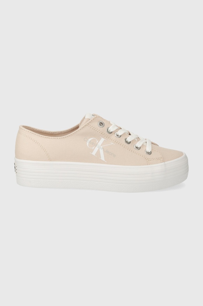 Tenisky Calvin Klein Jeans VULC FLATFORM ESSENTIAL MONO Planet friendly růžová YW0YW01030