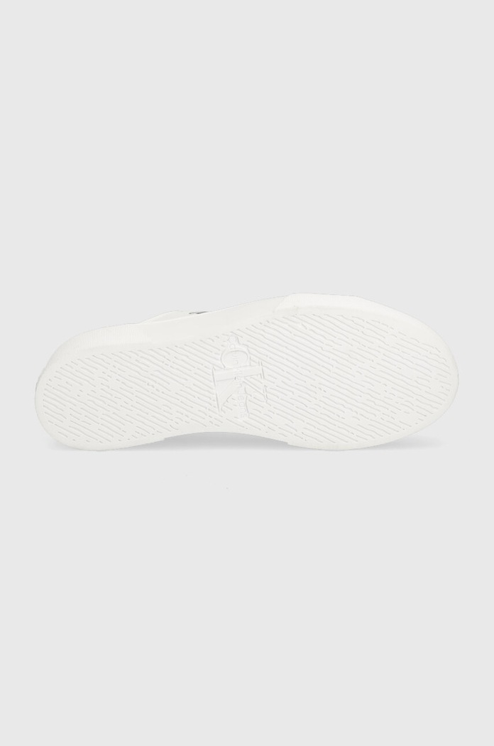 Πάνινα παπούτσια Calvin Klein Jeans FLATFORM+ CUPSOLE LOW TXT FLATFORM+ CUPSOLE LOW TXT YW0YW01033 λευκό