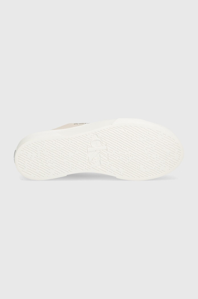 Tenisky Calvin Klein Jeans FLATFORM+ CUPSOLE LOW TXT YW0YW01033 béžová