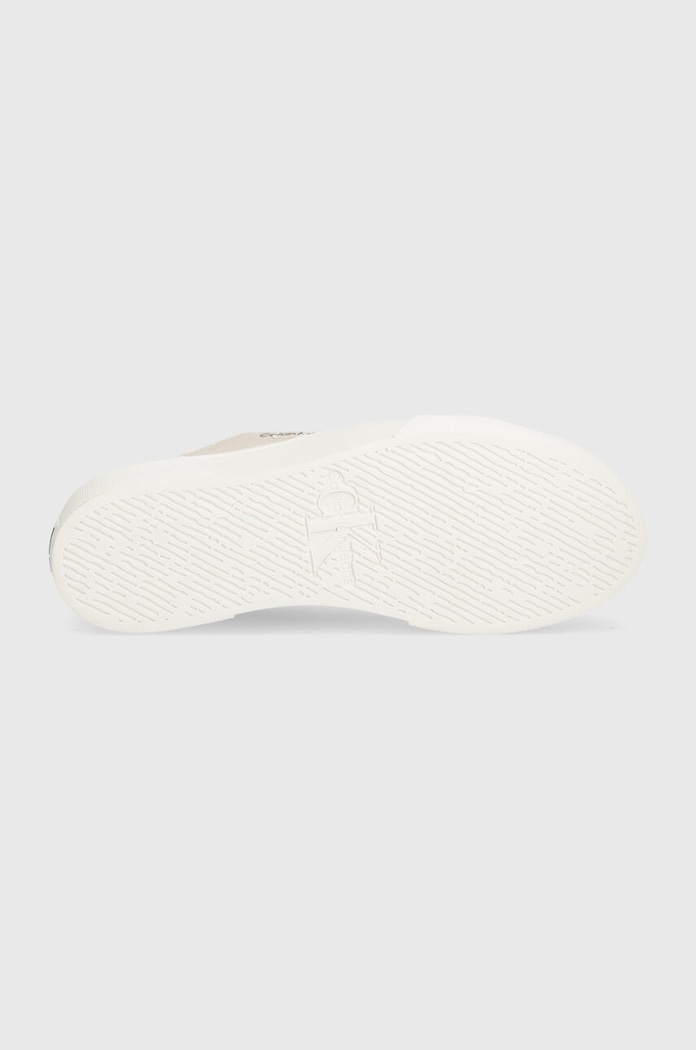 Tenisky Calvin Klein Jeans FLATFORM+ CUPSOLE LOW TXT YW0YW01033 béžová