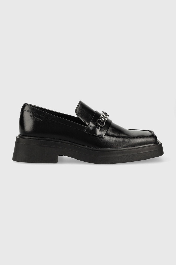 Vagabond Shoemakers mokasyny skórzane EYRA płaski czarny 5550.001.20