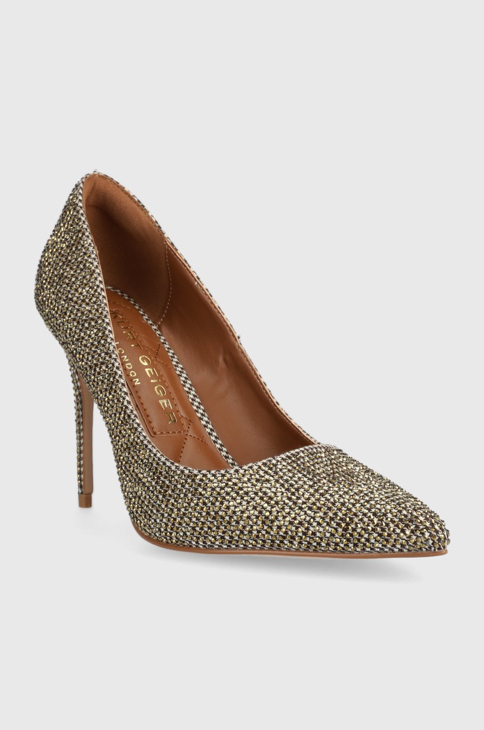 Kurt Geiger London Szpilki Belgravia 9312140609.BEIGE złoty AA00