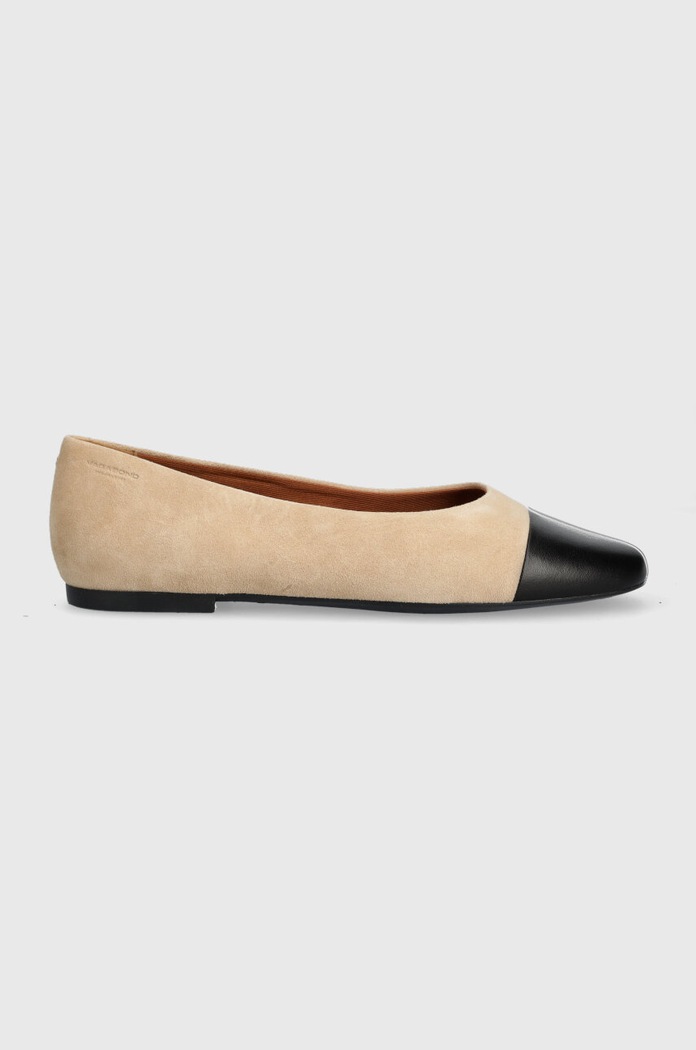 Vagabond Shoemakers baleriny skórzane JOLIN skóra zamszowa beżowy 5508.642.95