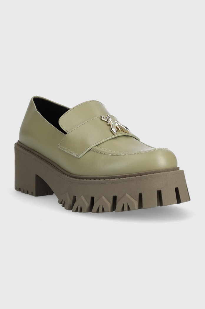 Кожени мокасини Patrizia Pepe 8Z0009.L011.G545 зелен SS23