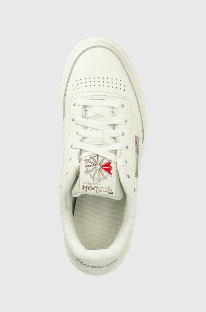 Reebok Classic sneakersy skórzane Club C 85 beżowy HQ0948.100025379