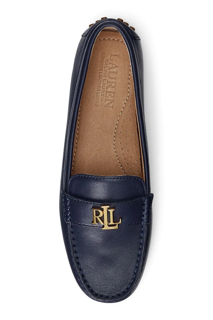 Încălțăminte Lauren Ralph Lauren mocasini de piele Barnsbury 802852847007.410 bleumarin