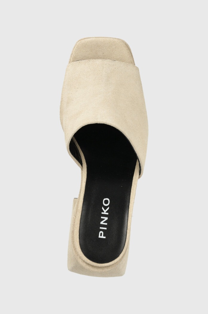 Semišové šľapky Pinko Margaux béžová 100653.A0N8.C70