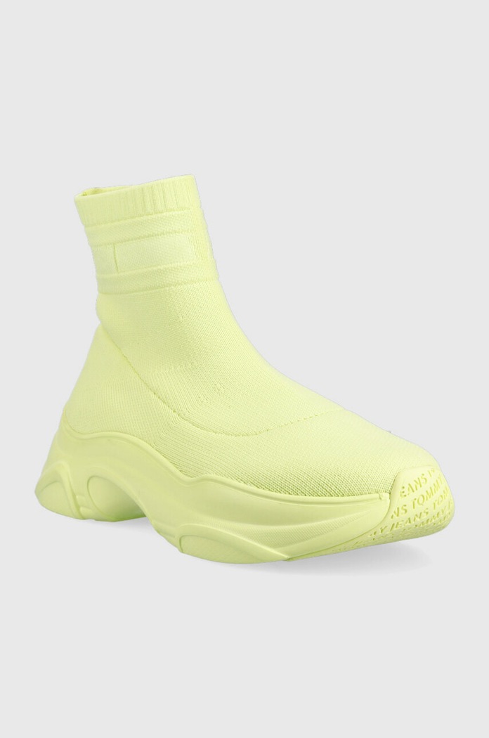 Sneakers Tommy Jeans SOCK BOOT MONOCOLOR EN0EN02105 πράσινο SS23