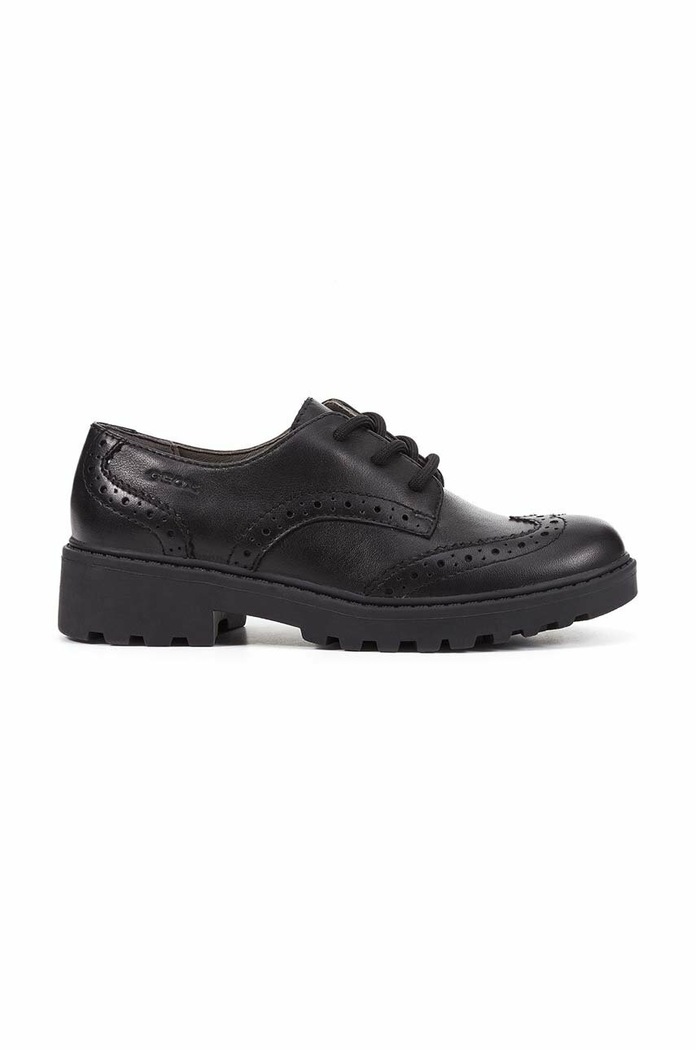 Geox półbuty skórzane J CASEY GIRL płaski czarny J6420N.00085.C9999