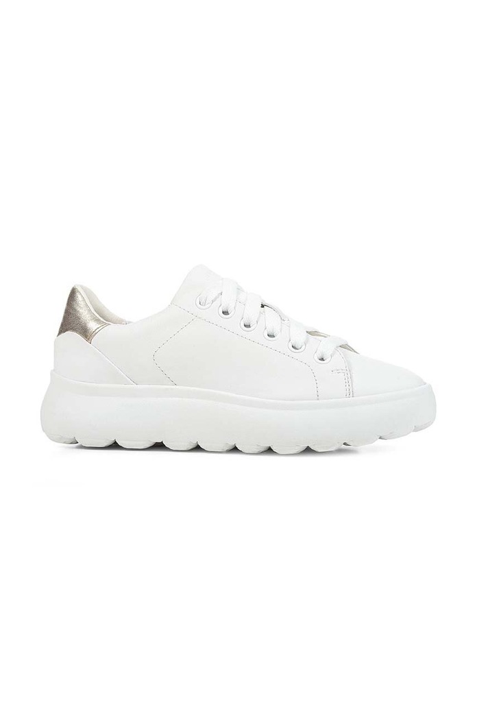 Δερμάτινα sneakers Geox Spherica Ec 4.1 πλατφόρμα λευκό D35TCB.085Y2.C0232