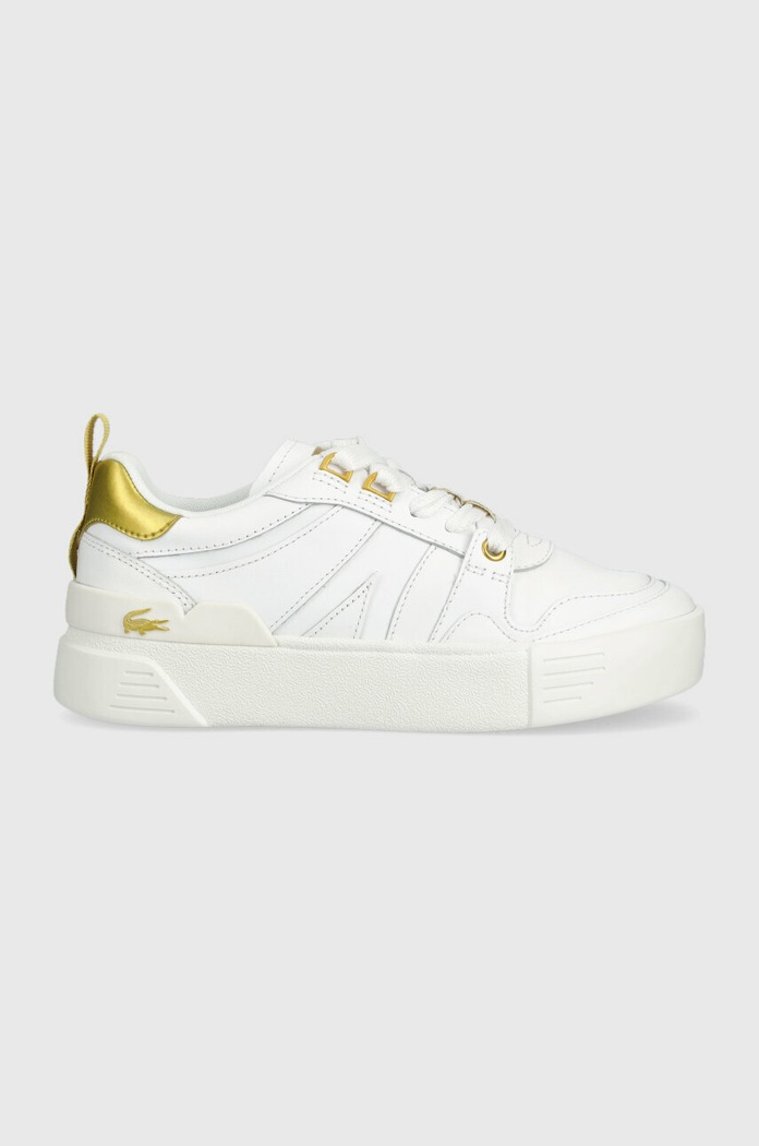 Kožené tenisky Lacoste L002 Planet friendly biela 45CFA0032