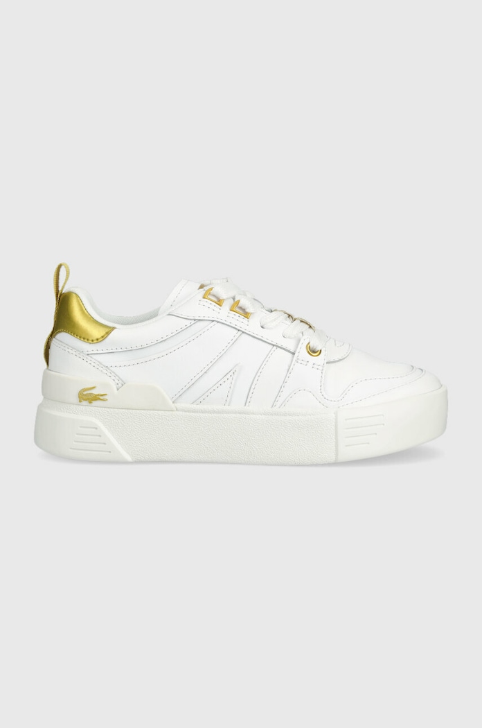 Kožené tenisky Lacoste L002 Planet friendly biela 45CFA0032