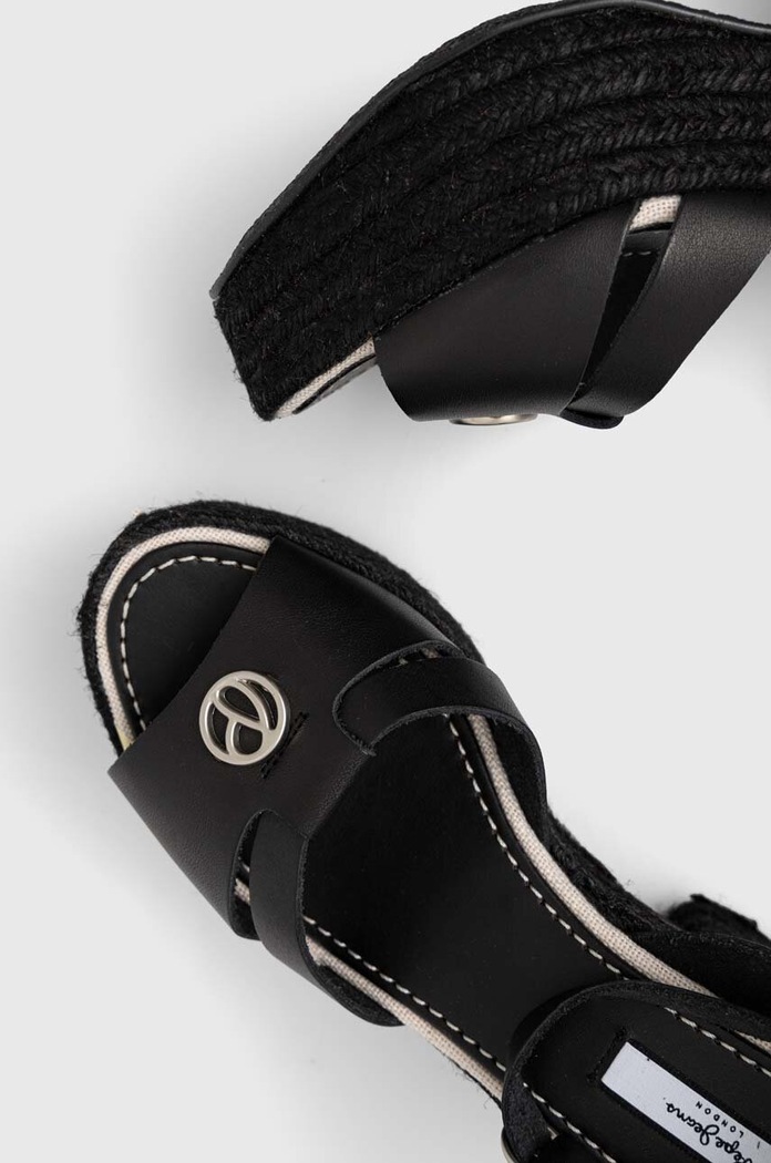 Kožne sandale Pepe Jeans TAFFY crna PLS90602