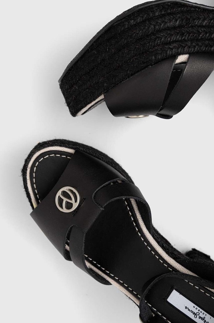Kožne sandale Pepe Jeans TAFFY crna PLS90602