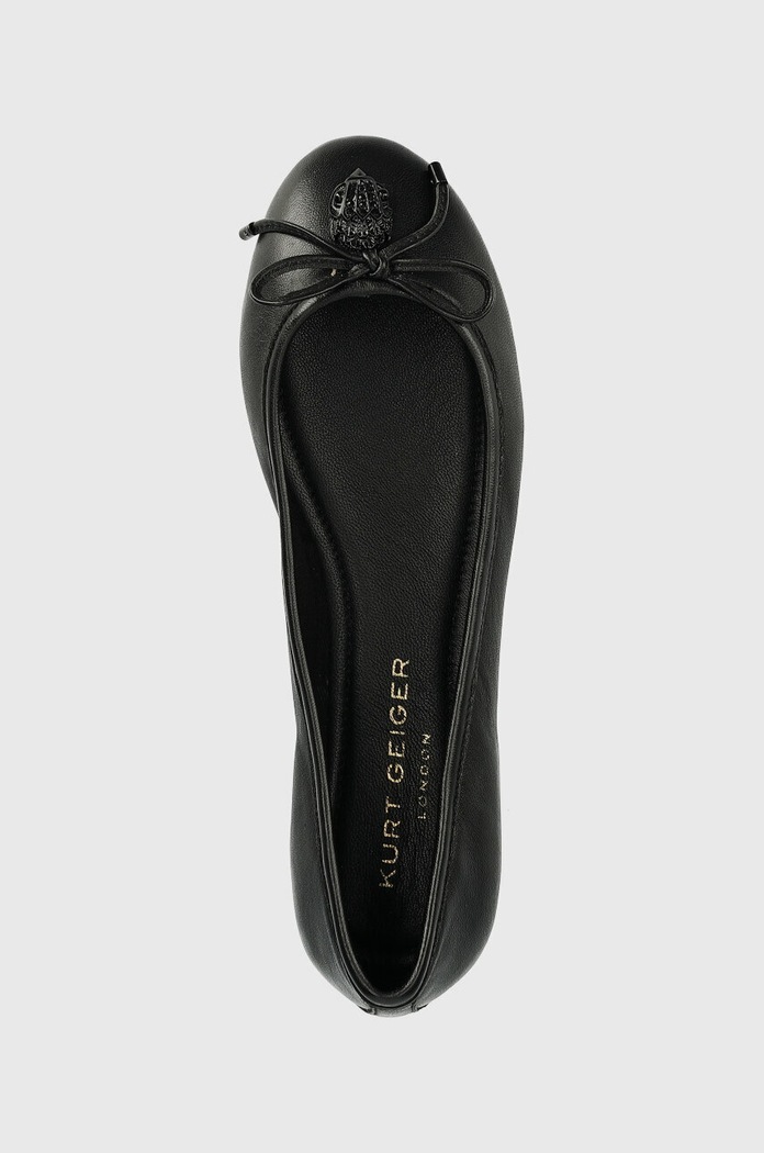 Kožené baleríny Kurt Geiger London Eagle Ballerina černá 9790600109.BLACK