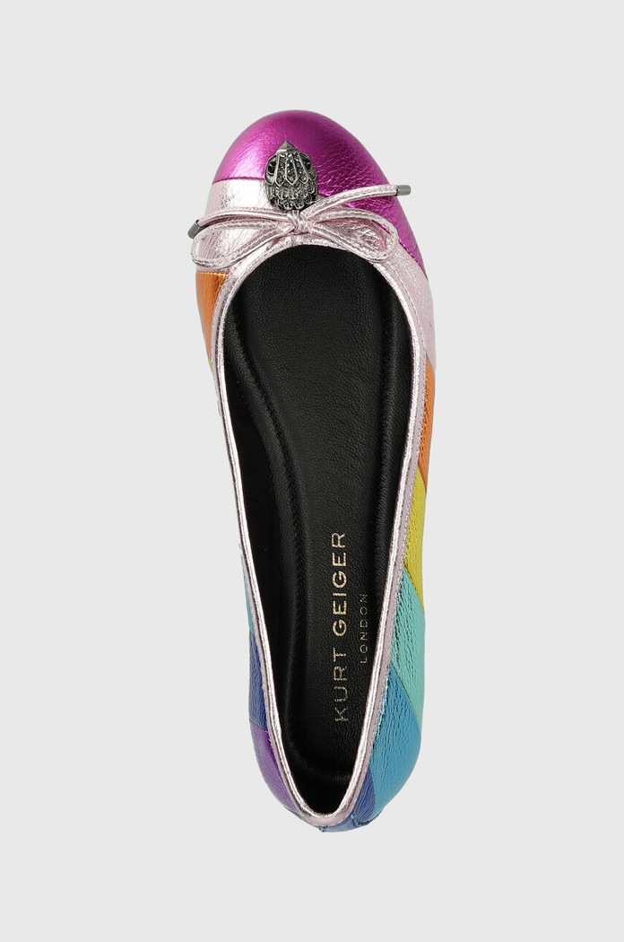 Usnjene balerinke Kurt Geiger London Eagle Ballerina pisana 9790669109.MULT