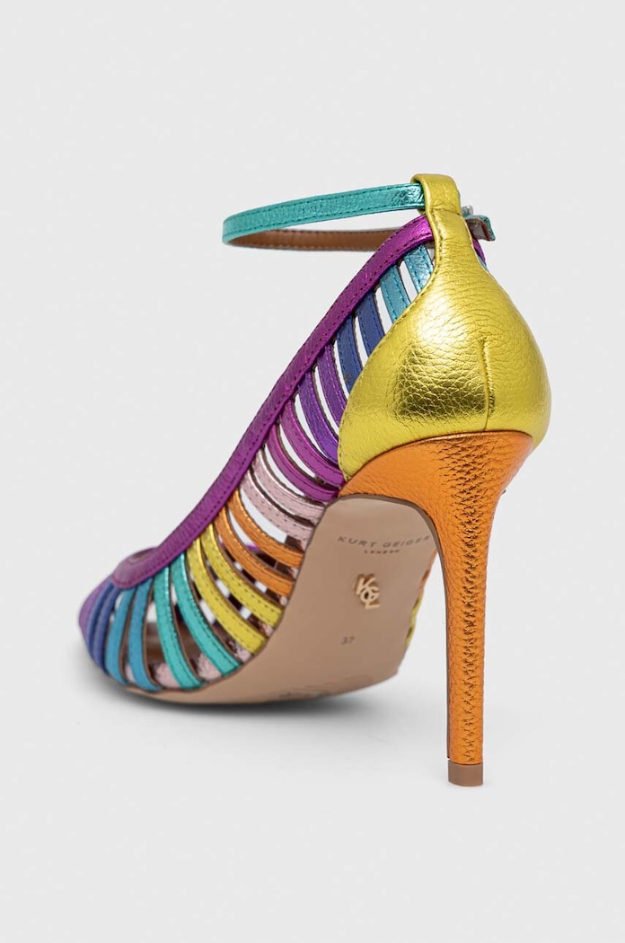 Obutev Usnjene visoke pete Kurt Geiger London Pierra Court 9798169109.MULT pisana