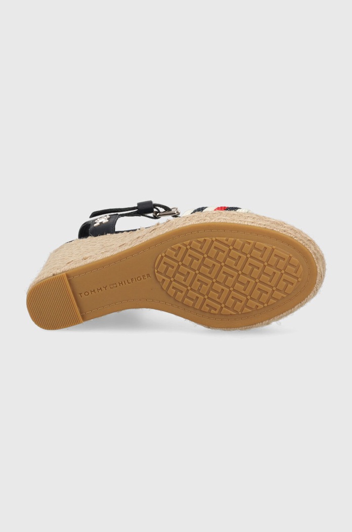Sandály Tommy Hilfiger CORPORATE WEDGE FW0FW07086 námořnická modř