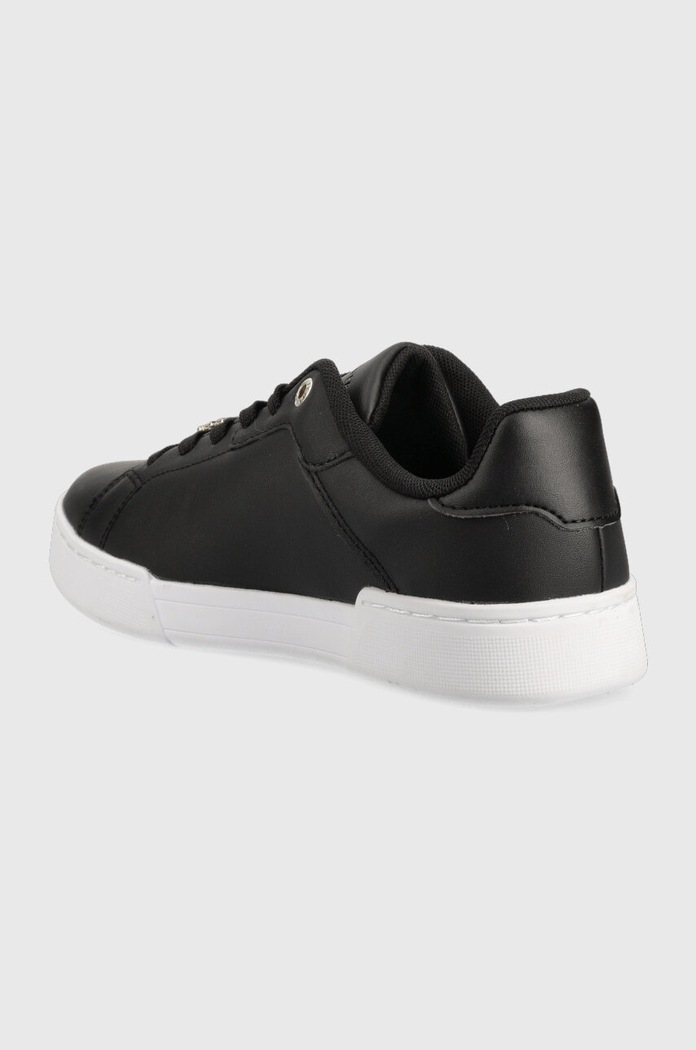 Obuwie Tommy Hilfiger sneakersy skórzane COURT SNEAKER GOLDEN TH FW0FW07116 czarny