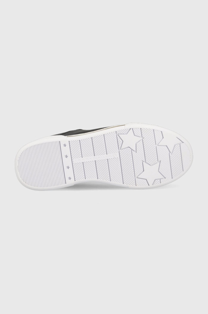 Tommy Hilfiger sneakersy skórzane COURT SNEAKER GOLDEN TH FW0FW07116 czarny