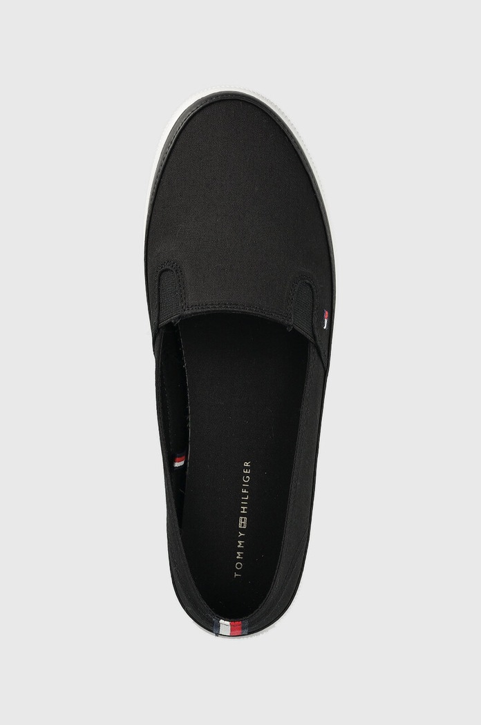 Tommy Hilfiger tenisówki ESSENTIAL KESHA SLIP-ON czarny FW0FW07121