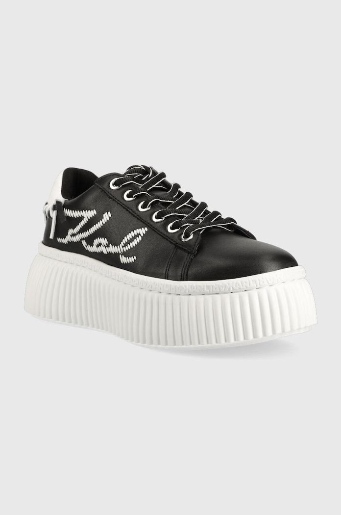Kožne tenisice Karl Lagerfeld KREEPER LO KL42372.000 crna SS23