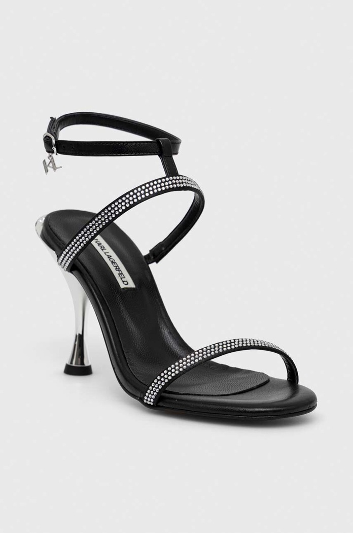 Karl Lagerfeld bőr szandál PANACHE HI KL30829.S00 fekete SS23