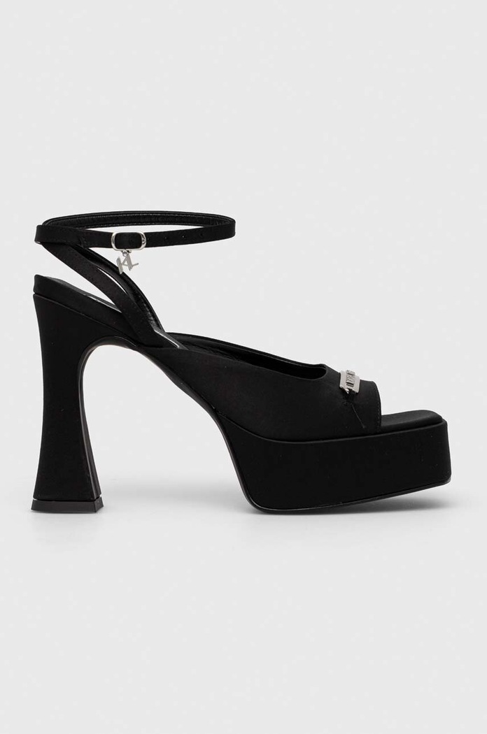 Πέδιλα Karl Lagerfeld LAZULA χοντρό τακούνι μαύρο KL33905.S00