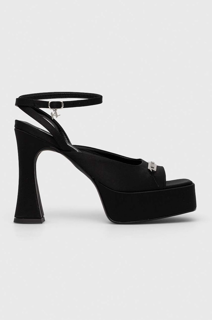 Πέδιλα Karl Lagerfeld LAZULA χοντρό τακούνι μαύρο KL33905.S00