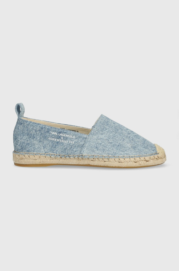 Karl Lagerfeld espadryle KAMINI tekstylny niebieski KL98119.DLB
