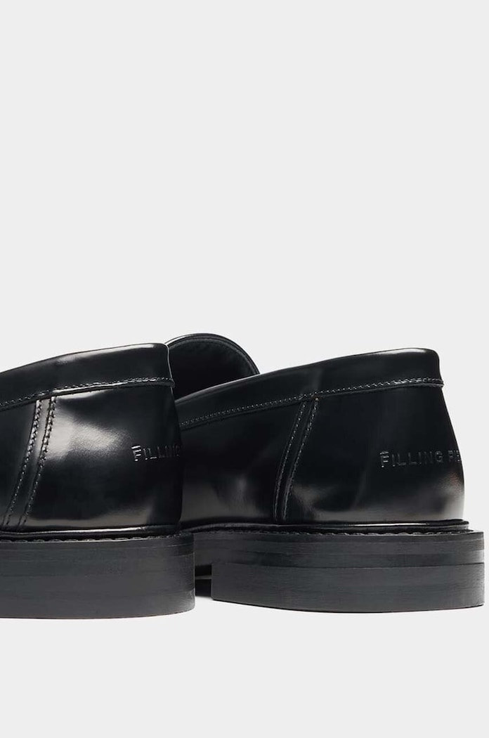 Filling Pieces mokasyny skórzane Loafer Polido czarny 44233191847