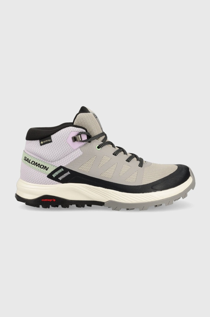 Boty Salomon Outrise Mid GTX textilní šedá L47160600