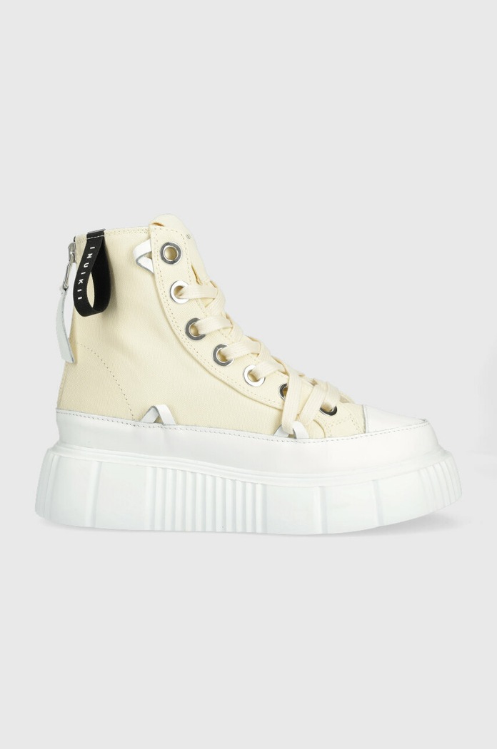 Високи кецове Inuikii Matilda Canvas High 23 платформа бежов 30103.024.Beige