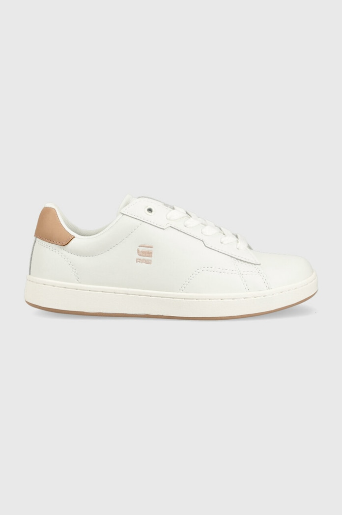 Δερμάτινα sneakers G-Star Cadet Pop απομίμηση λείου δέρματος λευκό 2211002518.WHT.LPNK