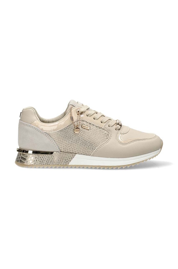 Sneakers Mexx Fleur απομίμηση λείου δέρματος μπεζ MXK039902W