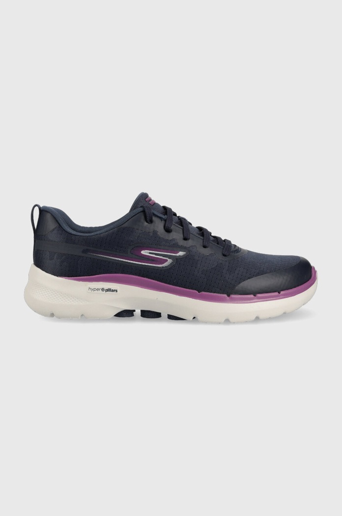 Skechers scarpe da corsa GOwalk 6 sintetico blu navy 124560