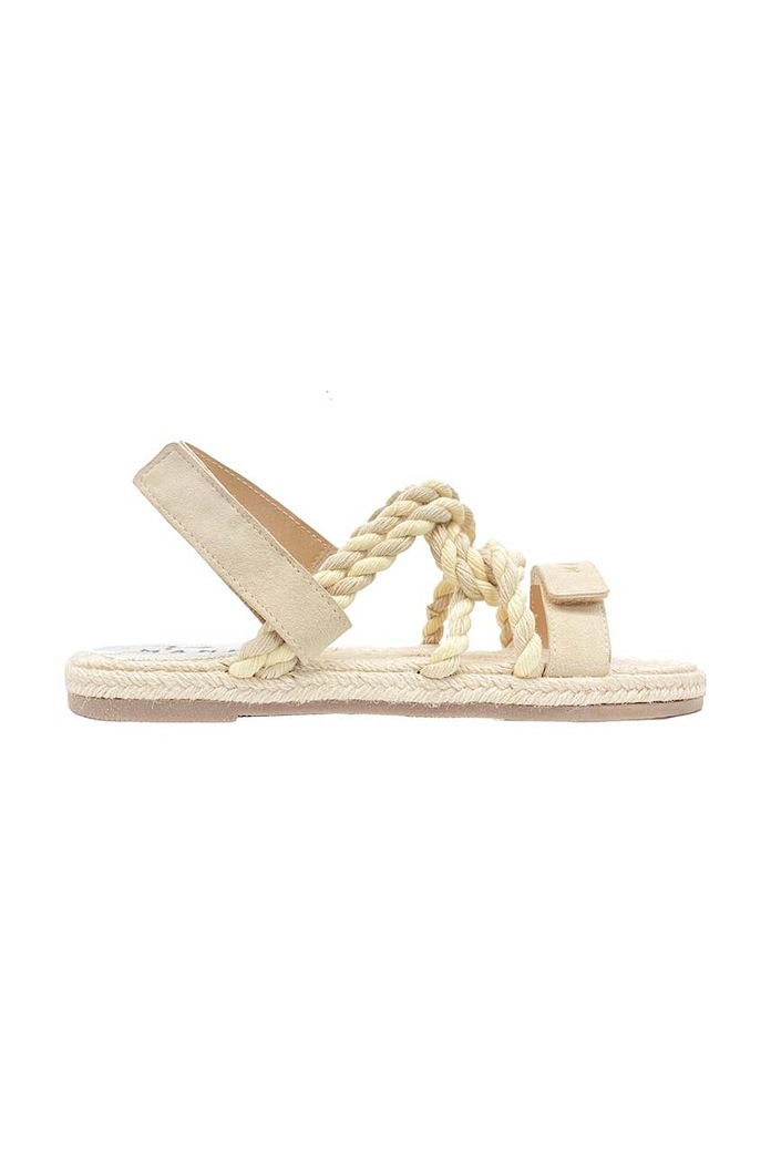 Manebi sandale Rope Sandals piele întoarsă bej V.0.4.Y0