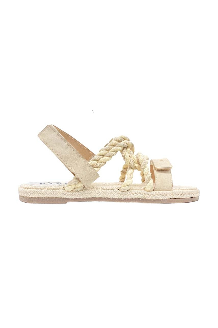 Manebi sandale Rope Sandals piele întoarsă bej V.0.4.Y0